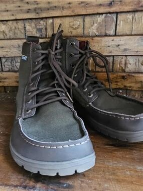 Lems Men's Dark Green Lace-Up Casual Boots